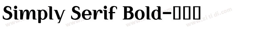 Simply Serif Bold字体转换